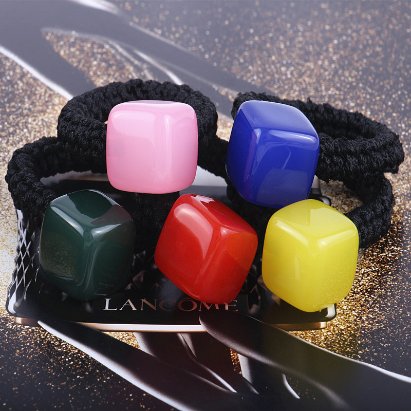 Korean Edition jelly pinkycolor Small box Hairpin Hair rope Hairdressing Headdress the republic of korea Dongdaemun Jewelry Cross border rubber string
