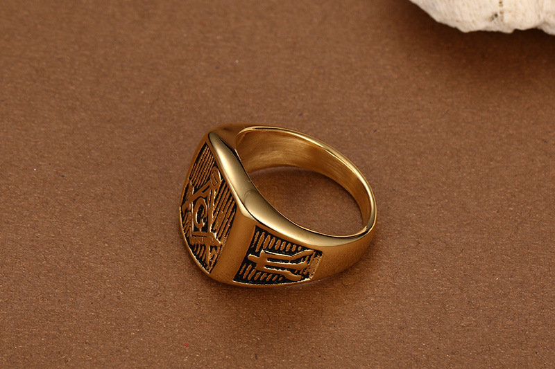 批发采购手链-欧美潮牌原单饰品 铸造共济会戒