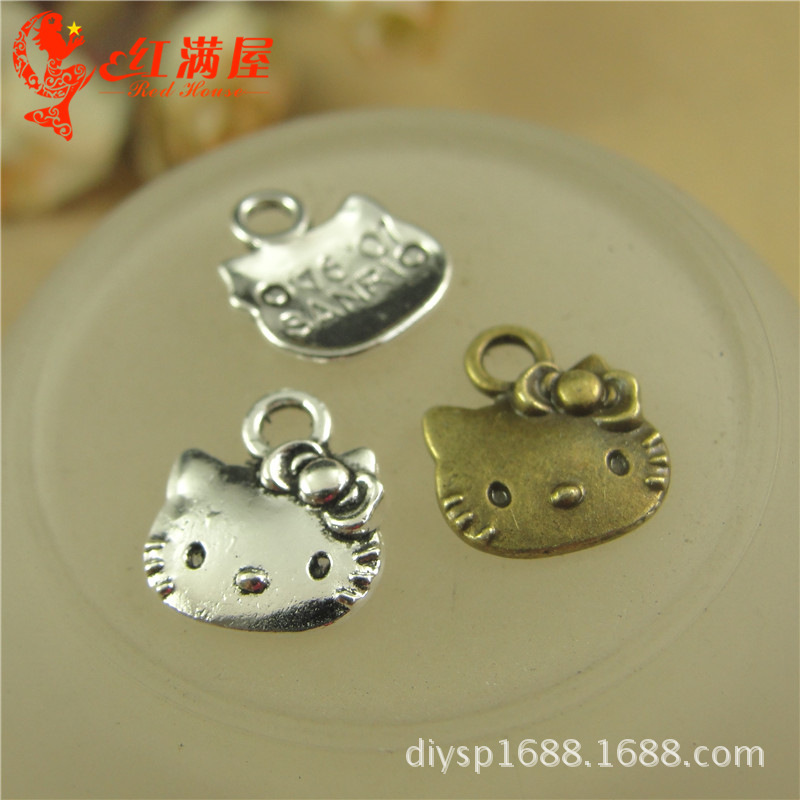 A1873 two-color 0.71g retro KT cat mobile phone accessories wholesale ZAKKA accessories 100/bag A1873 two-color 0.71g retro KT cat mobile phone accessories wholesale ZAKKA accessories 100/bag