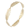 Fashionable hair accessory, golden headband for bride, European style, wholesale