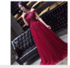The bride toast new style banquet noble character shoulder evening dress long elegance elegance