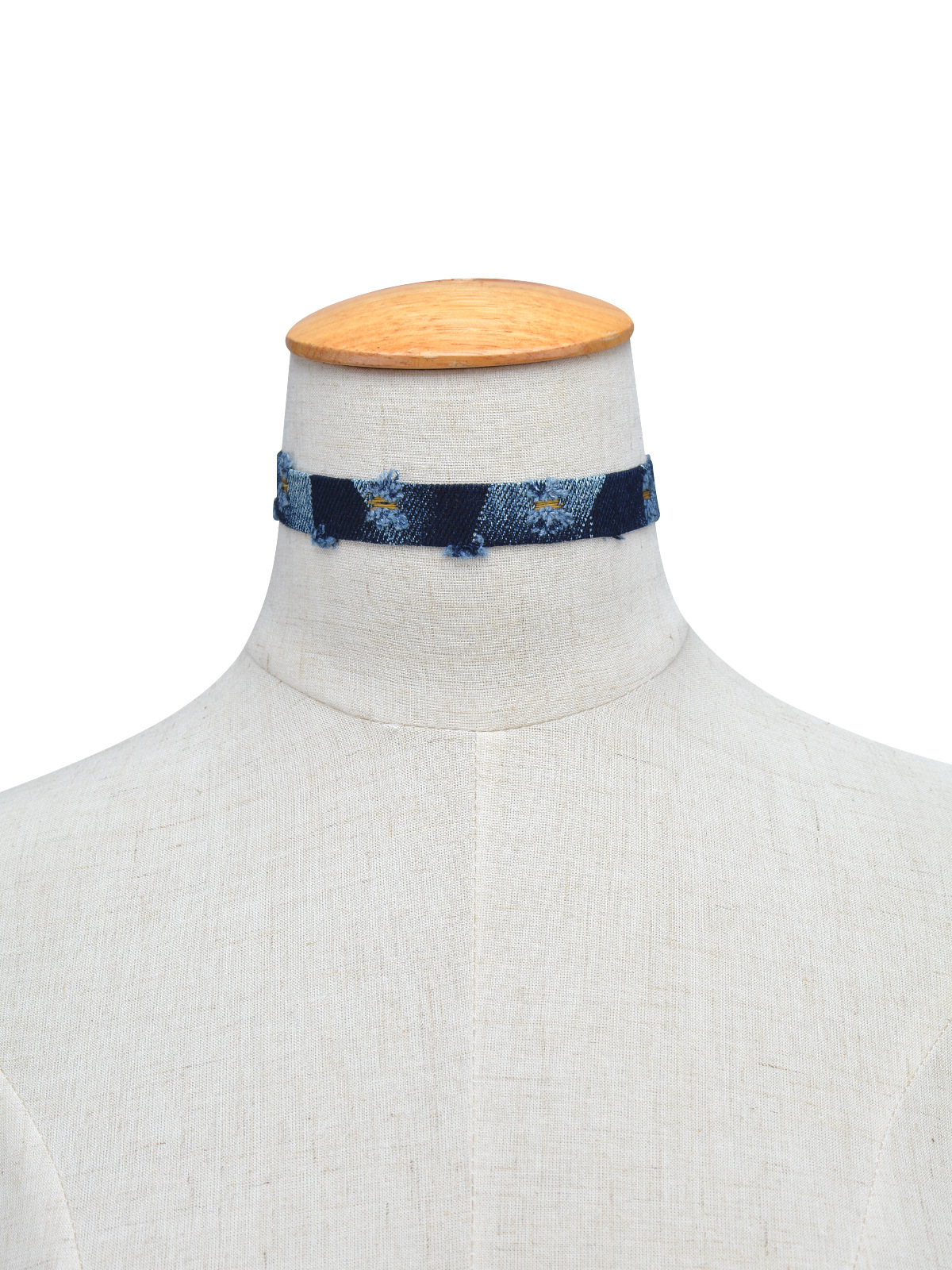 Collar Deshilachado Denim Multi Estilo Collar display picture 13