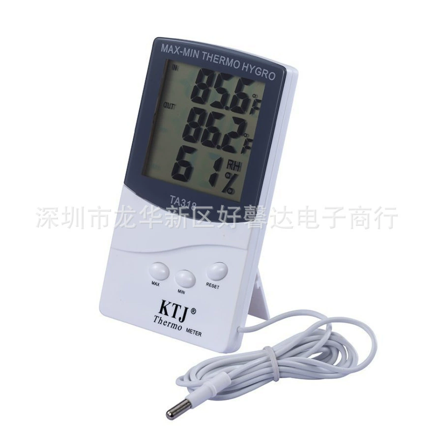 KTJ TA318 Внутренний и наружный термометр Домашний электронный датчик температуры и влажности Большой экран датчик температуры и влажности
