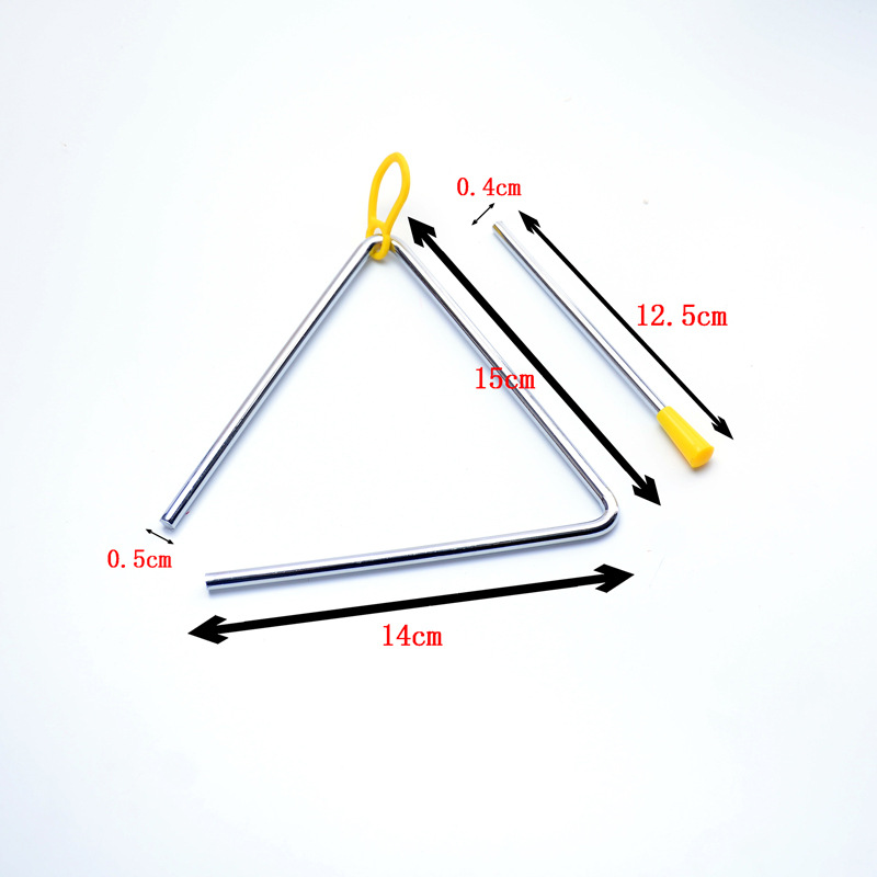 厂家直销 幼儿音乐早教奥尔夫教具 打击敲击乐器 4 6英寸三角铁详情1