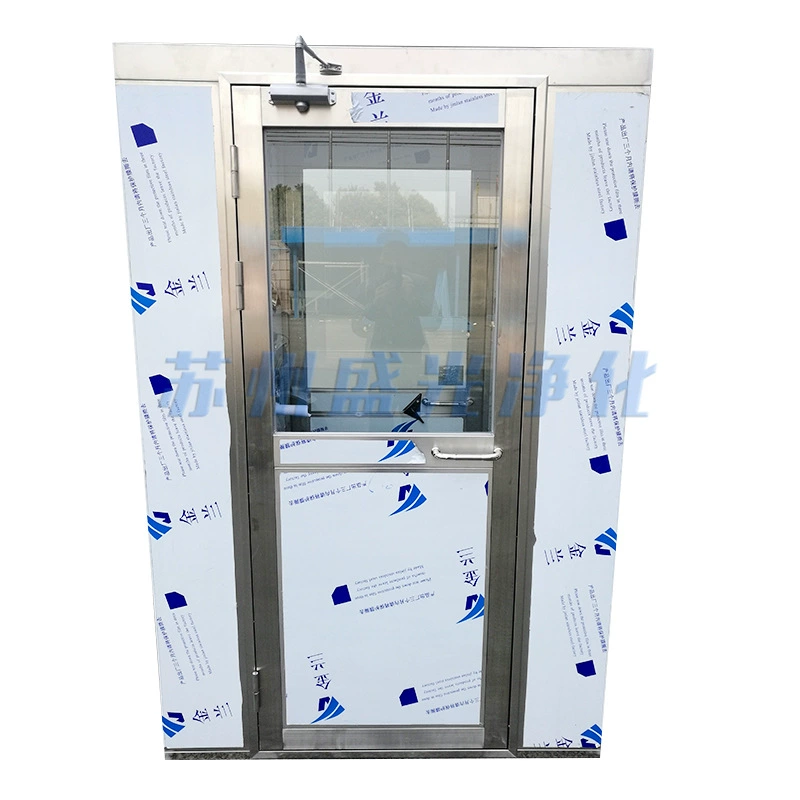 [Воздушный душ] Душевая комната из нержавеющей стали для уборки комнаты с одним двойным воздушным душем.