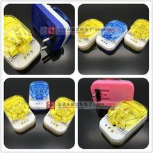 欧规充电器批发 欧规液晶显示充 美规七彩快充 黑三灯万能充电器