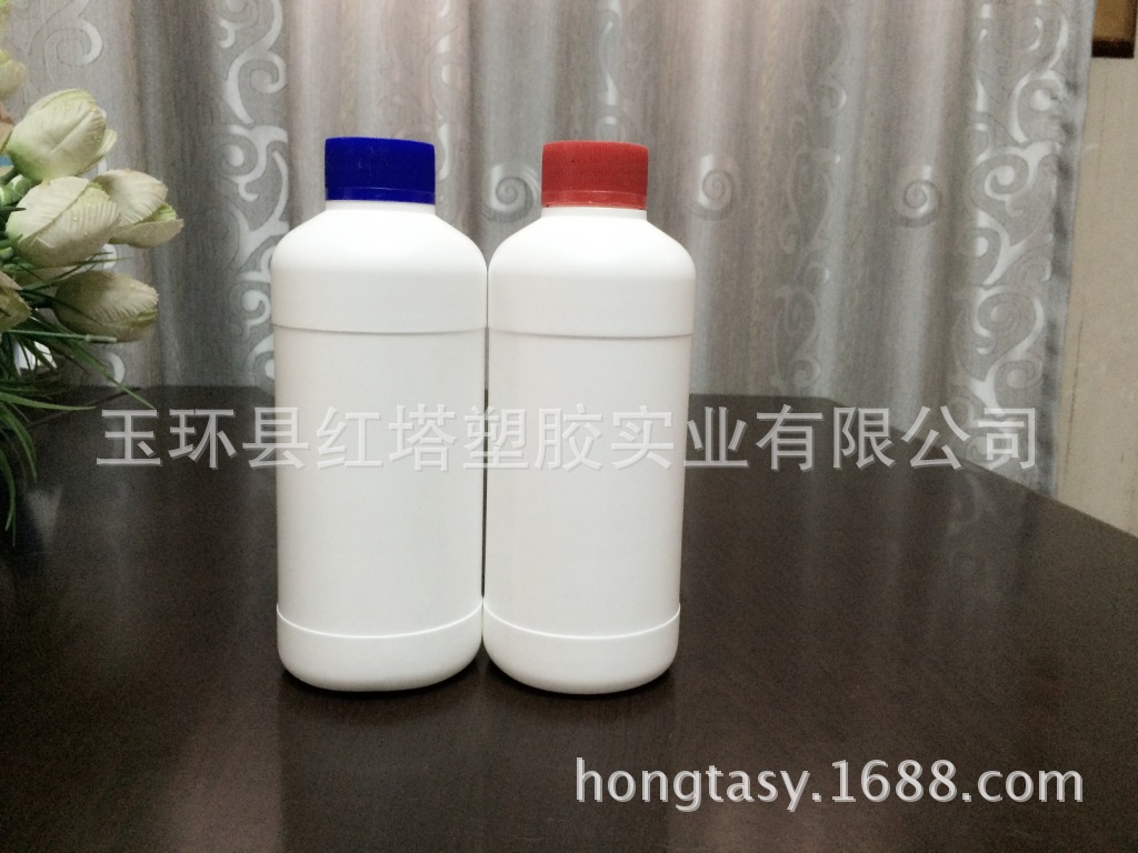 供应500ml农化工瓶PE瓶分液瓶 圆形兽药瓶药液包装瓶