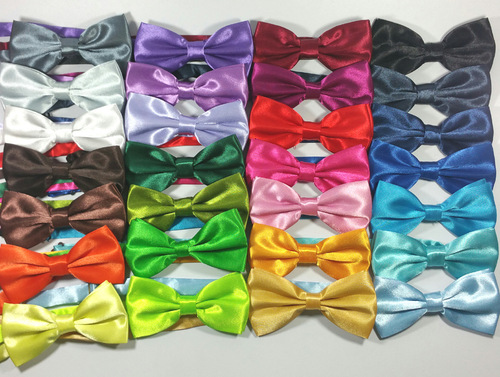 Colorful neck Tie for men married adult business led colored butyl plain bow tie Singer host Stage preformance blazer bow tie for men 
