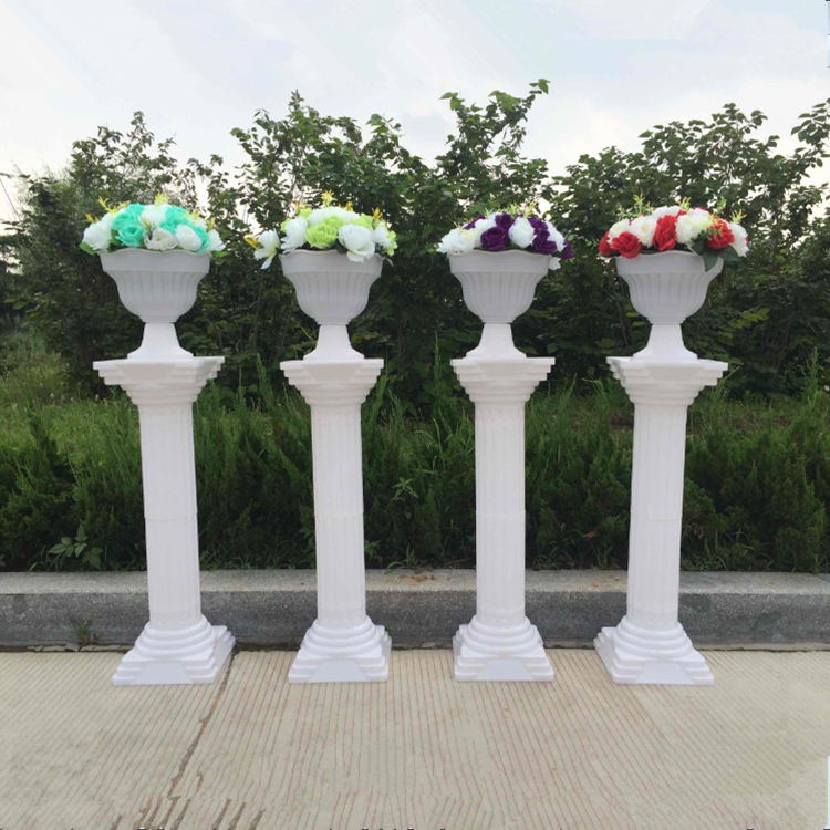 Plastic Roman Pillar Opening Flower Basket Roman Pillar Road…