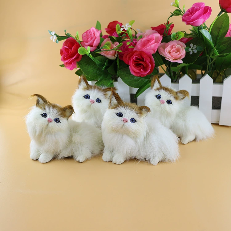 Реалистичная мультяшная игрушка, украшение, кот, подарок на день рождения