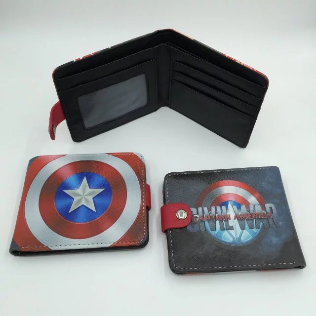 动漫 复仇者联盟 美国队长 盾牌 钱包 二折 PU