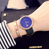 Waterproof belt for leisure, fashionable trend women's watch, quartz watches, wholesale, Korean style, simple and elegant design