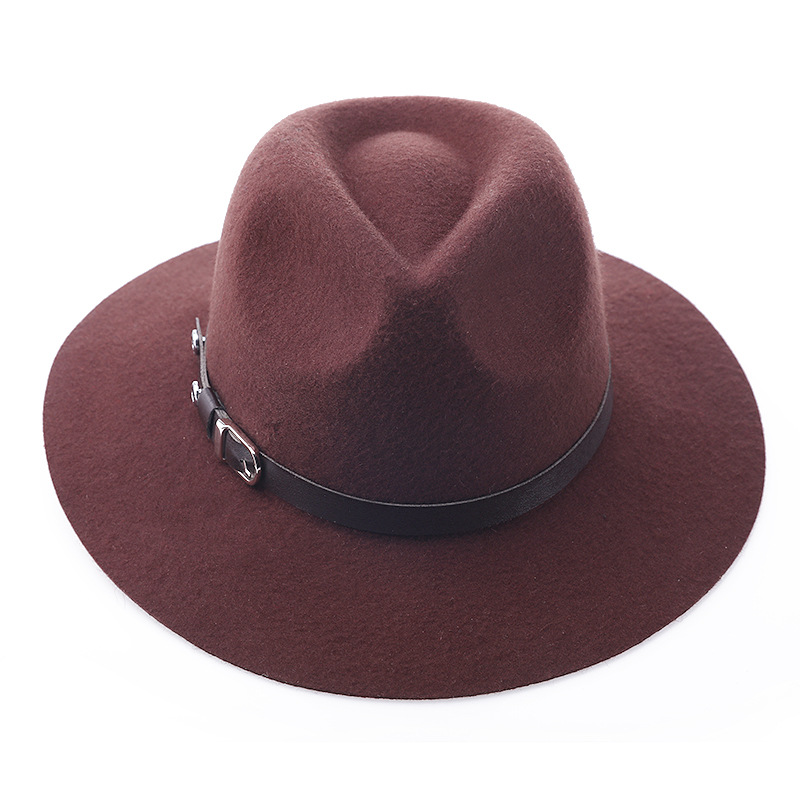 Sombrero de mujer 2020 nuevo europeo y americano Otoño e Invierno sombrero de lana sombrero de jazz británico sombrero de fieltro fábrica al por mayor