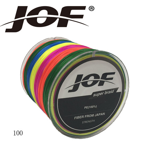 JOF Xinli fishing gear 8 braid PE Dalima colorful fishing line 100 meters anti-biting line fishing line fishing line cross-border supply