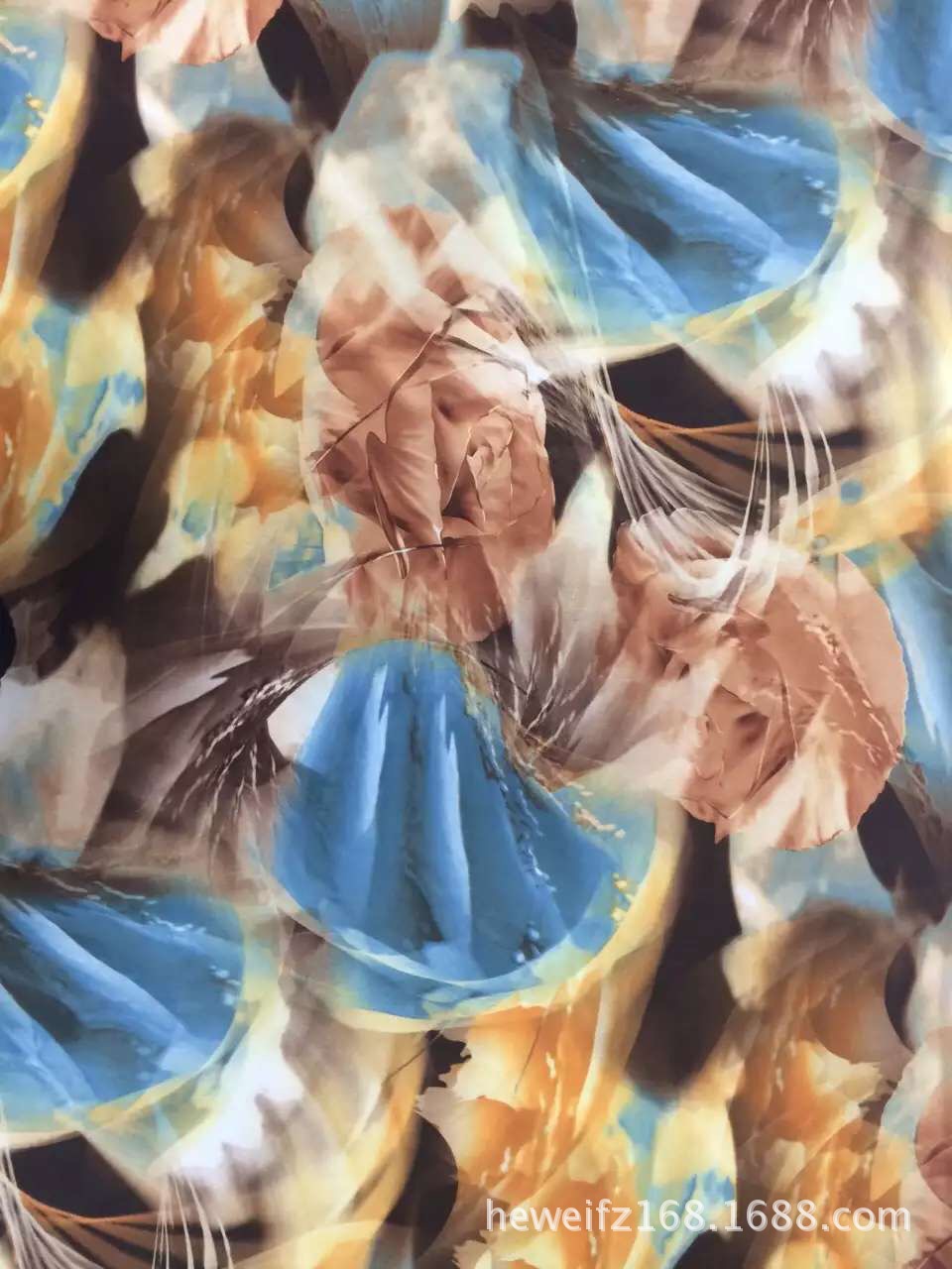 转移印花厂 F8815供应花型加工印花可印雪纺 涤棉 针织等服装面料