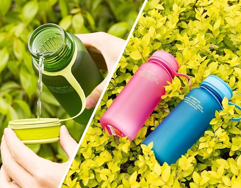 卡西诺1118磨砂水杯学生运动水壶瓶带盖水杯子创意定制LOGO太空杯24