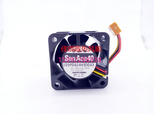 109P0424H3D043 24V 0.095A原装日本三洋SANYO40*40*28变频器风扇