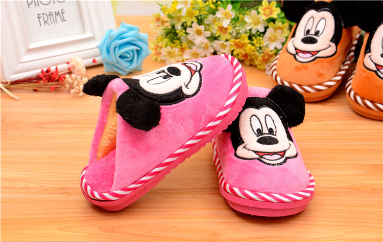 Pantoufles enfants en suède pour hiver - semelle coton - Ref 1017437 Image 30