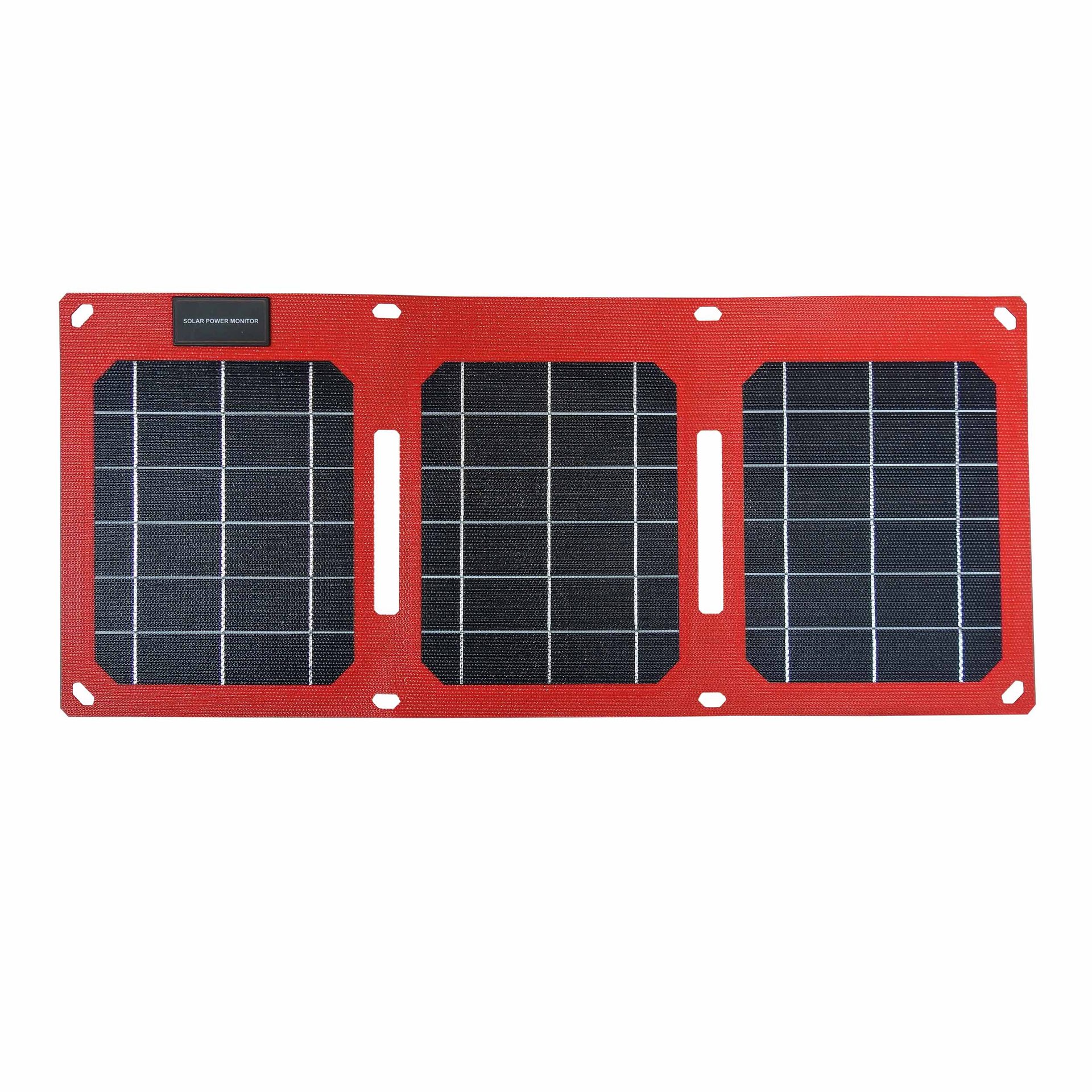 薄膜ETFE一体层压便携式15W太阳能折叠包 智能太阳能充电器