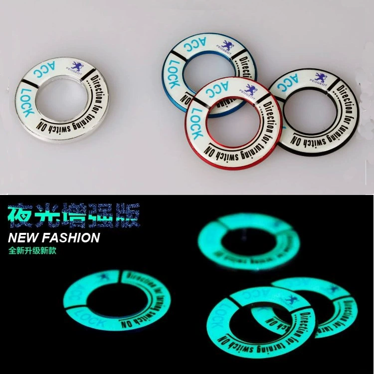 Подходит для модификации ключа Peugeot 301, ночная диафрагма зажигания 2 008 408 508 3008, декоративное кольцо для ключей