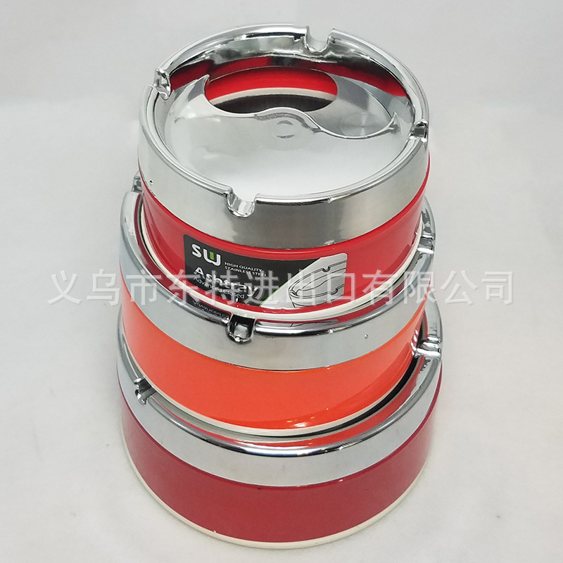 Factory direct sales of stainless steel rotary seal ashtrays, colorful gift ashtrays for bars, hotels and KTVS detail image 3
