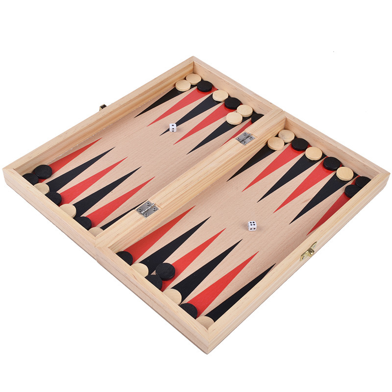 Manufactor Direct selling wooden  Chess woodiness Western Backgammon combination fold Two-in-one wooden