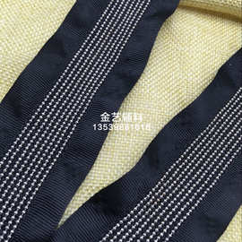 厂家直营新款服装辅料创意螺纹带链条花边 DIY弹力布艺配件花边