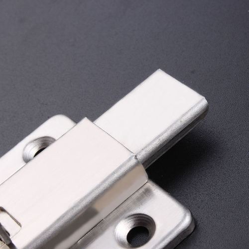 Factory wholesale stainless steel door bolt for wooden door, bathroom door, clear door bolt, double-headed square left and right insert door bolt