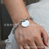 Golden bracelet stainless steel, chain suitable for men and women, simple and elegant design