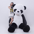 厂家供应黑白两色熊猫皮壳 熊猫公仔毛绒玩偶熊猫皮壳批发