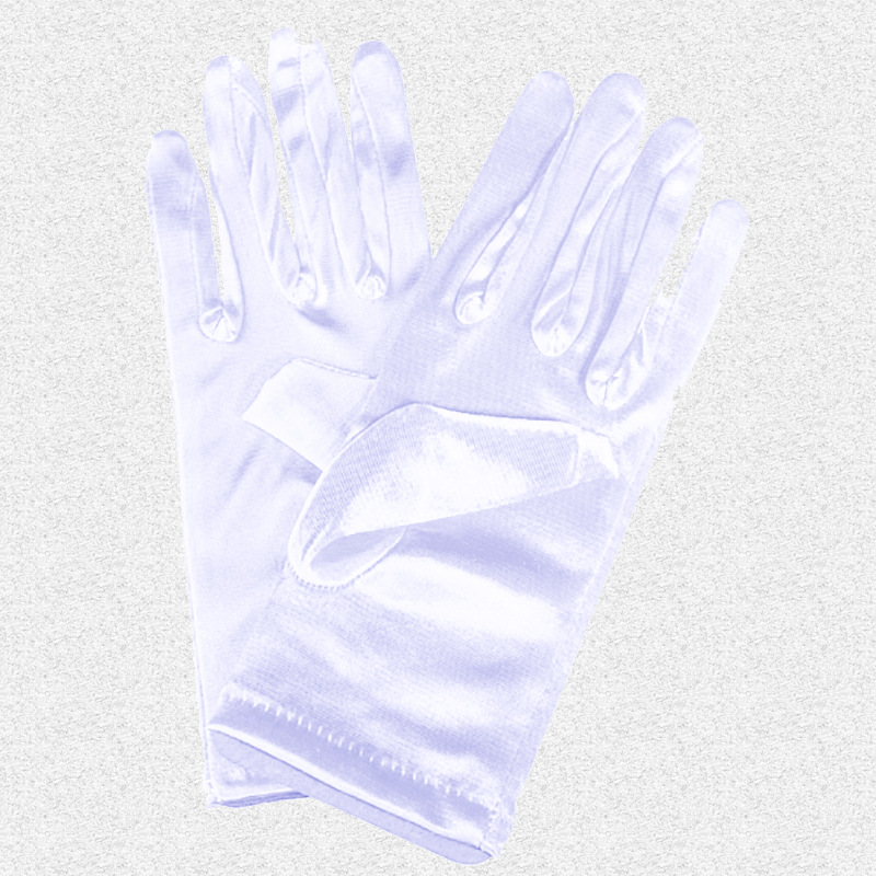55g Weight Gloves Classification Satin Fabric Type 1 Pair Quantity Solid Color Pattern Women'S Gender Simple Style Style Women's Simple Style Solid Color Satin Gloves 1 Pair 8