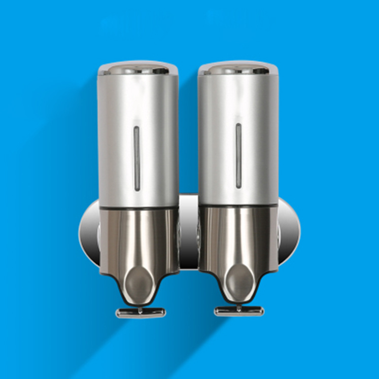 Dispensador de Jabón Doble de Pared de Plástico ABS para Baño