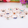 Korean new ring Taoxin 36 box inlaid rigs Taobao hot selling color diamond ring mixed batch