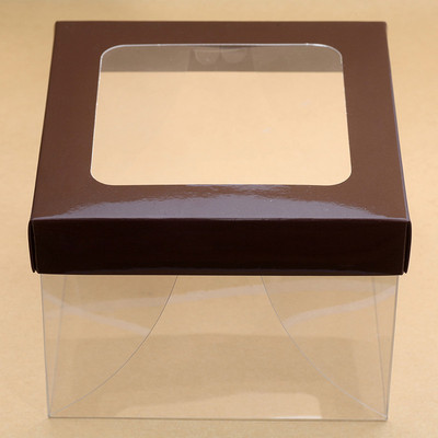热销塑料透明生日蛋糕盒方形 PET白板礼品盒 烘焙包装盒 定做尺寸|ms