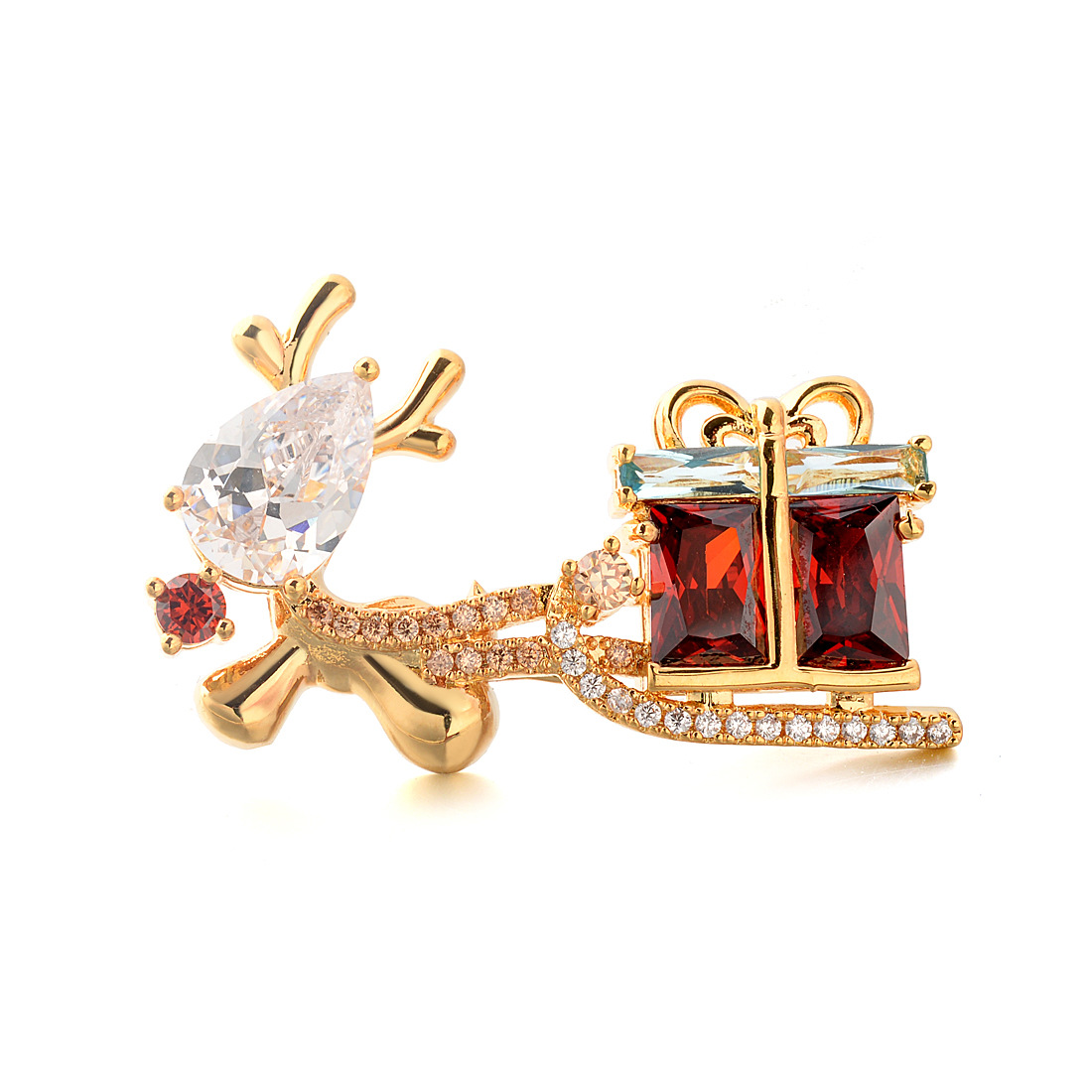 Regalo De Navidad Reno Pony Car Delicado Aaa Zircon Broche Traje Pin Pin Pin display picture 2