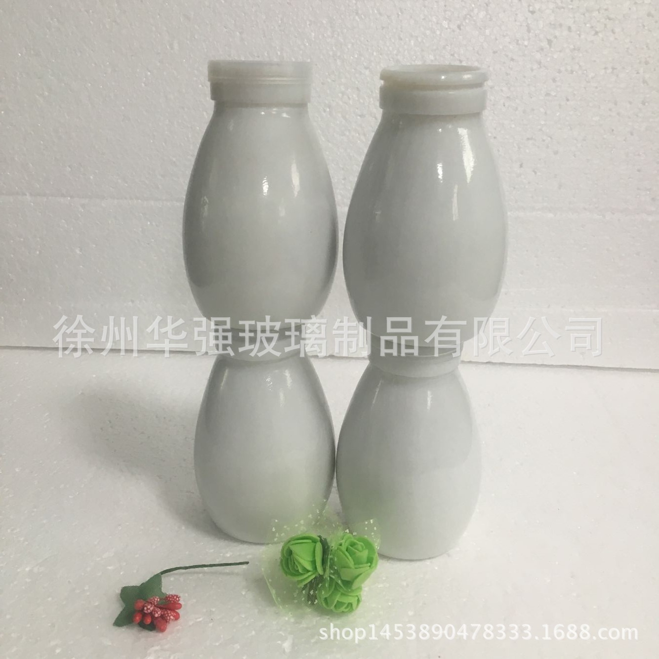 新款240ml酸奶瓶布丁瓶白瓷瓶陶瓷青花牛奶瓶酸奶罐带盖