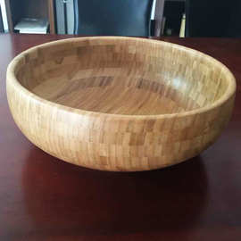 供应新款木质工艺品沙拉碗 竹制沙拉碗 创意儿童用餐沙拉碗