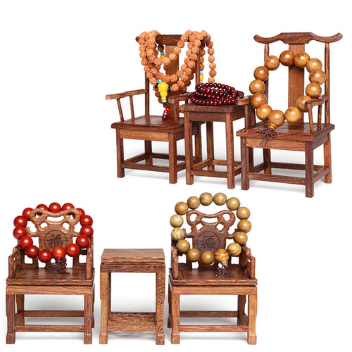 Retro solid wood antique style carved toy jewelry stand bracelet bracelet ornaments Buddhist jewelry and jade display props