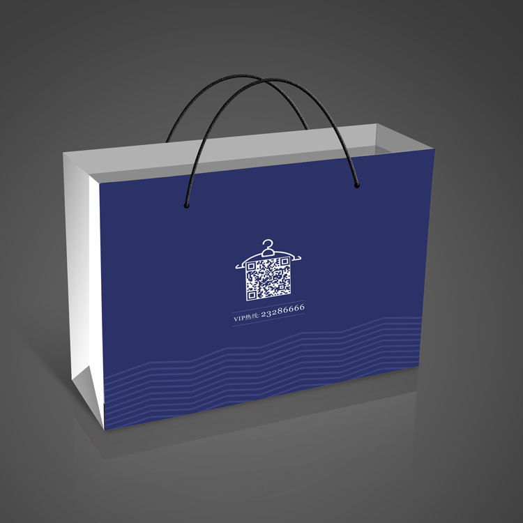 郑州印刷厂供应250g白卡手提袋服装纸袋印刷 宣传礼品袋定做