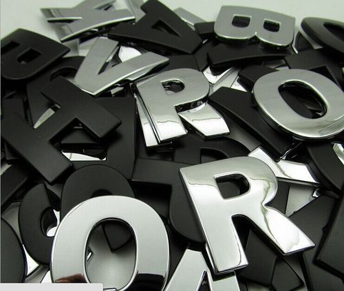 New large metal alphanumeric car English decorative car stickers large size DIY body modification random stickers