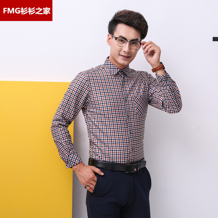 man Long sleeve keep warm shirt Plush thickening lattice Supersoft double-deck keep warm shirt Self cultivation Manufactor Direct selling