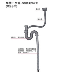 Factory direct sales sink single-tank drain pipe, anti-odor and anti-blocking stainless steel sink drain, vegetable sink drain