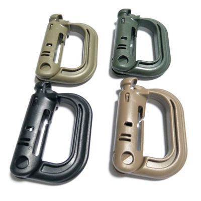 ITW GRIMLOC Safety buckle Tactical hang buckle D-type buckle Quickdraw Carabiner Backpack hanging buckle