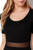 Dress mesh gauze stitching foot split short sleeve dress