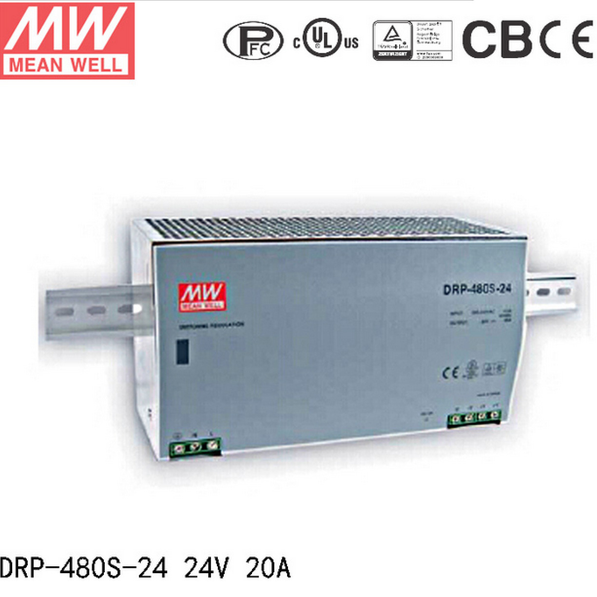 ȫ��ԭװ̨��MEAN WELL��γ���ص�Դ DRP-480-24 480W 24V 20A