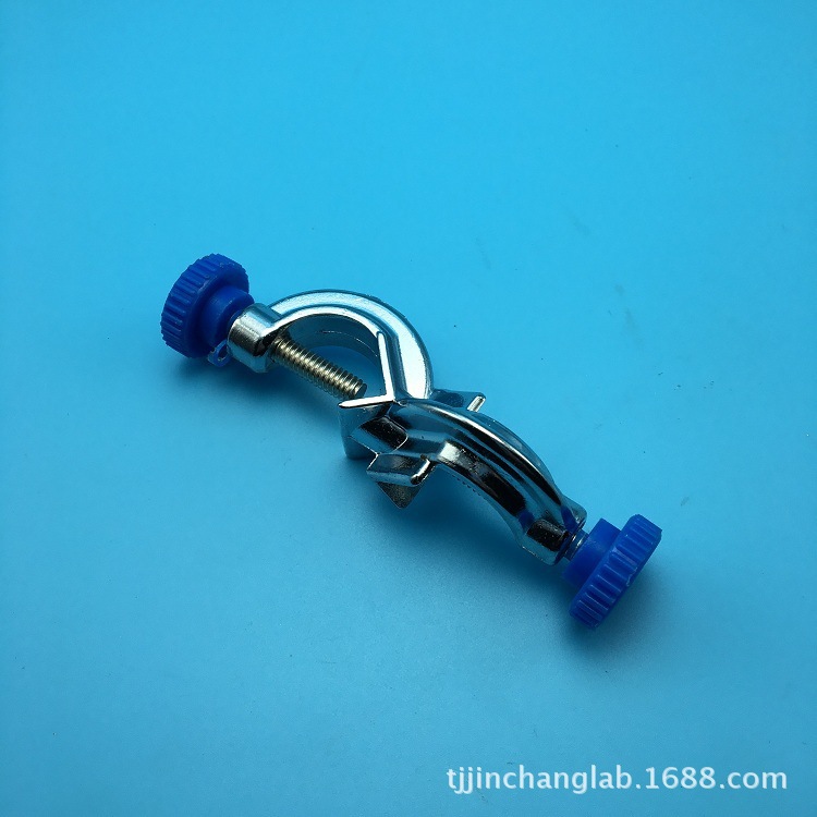 CB201-21十字夹大号21mm电镀十字夹双顶丝十字头实验滴定台配件