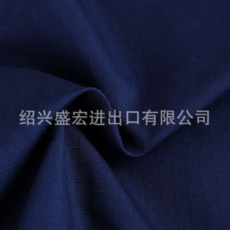 现货供应  涤棉春秋方格布 火焰蓝 作训服 保安特勤战训面料