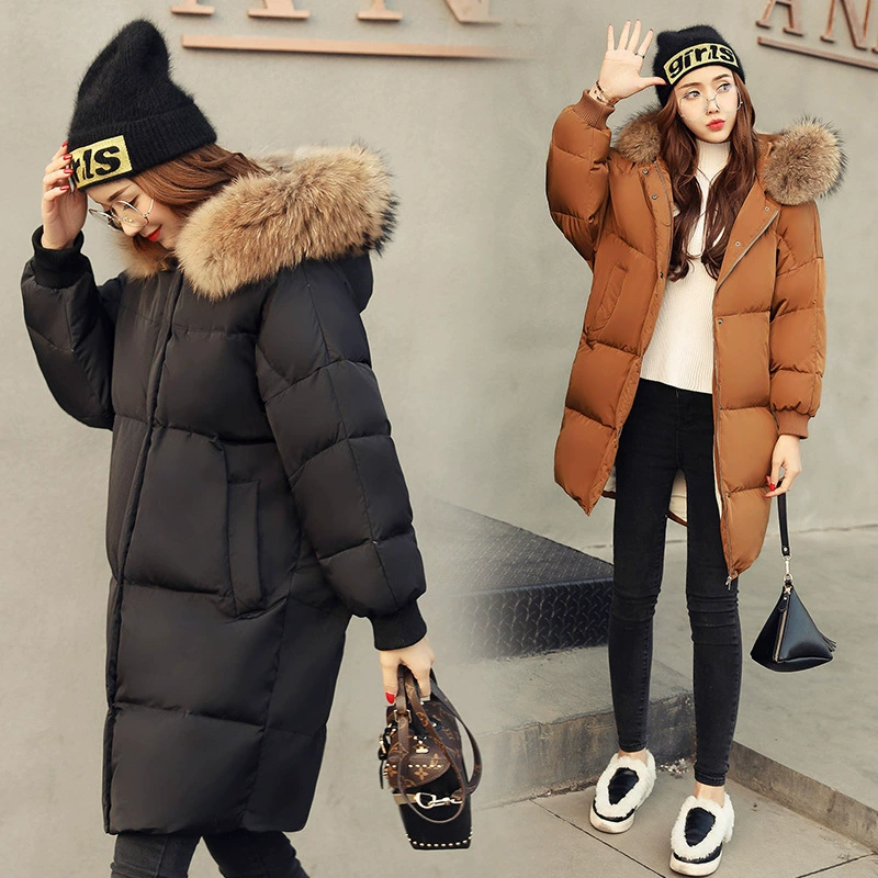 Big down jacket, city style, Korean style, mid-length