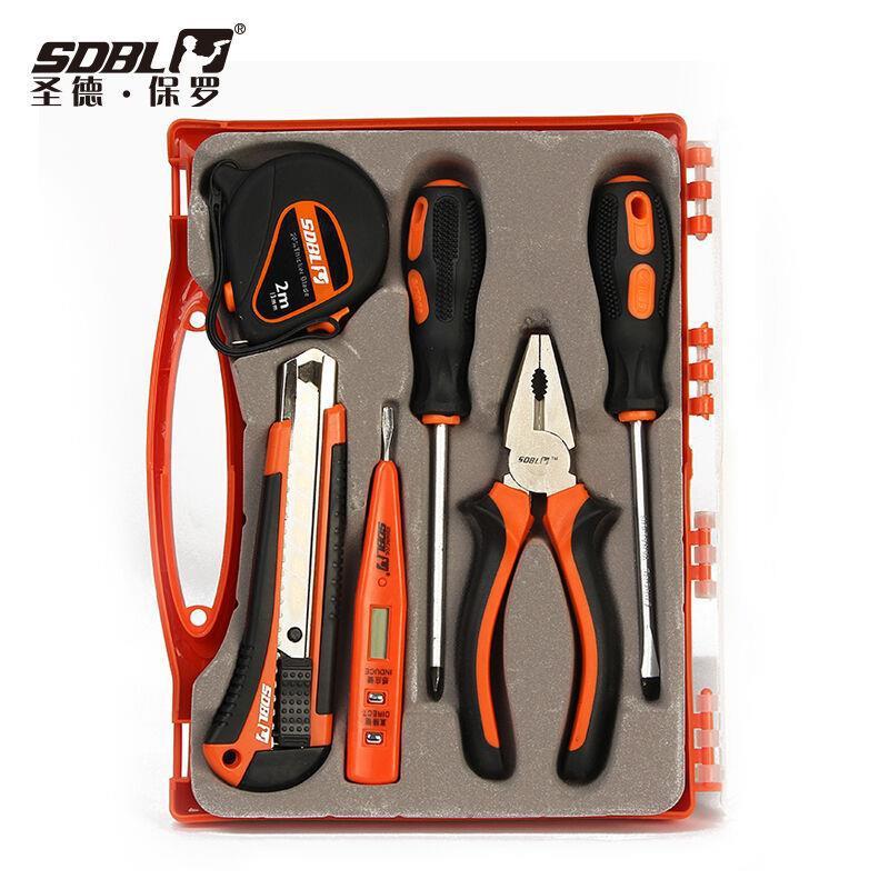SD-006系列圣德保罗工具套装（透明盒）家用迷你五金套组工具箱n