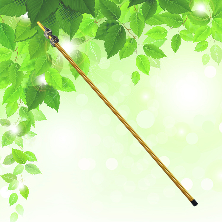 4.5米金黄色 铝合金三节伸缩杆 千百惠牌高枝锯杆 高枝剪杆